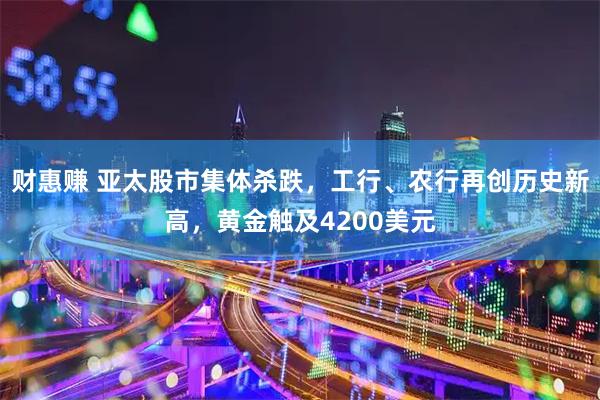 财惠赚 亚太股市集体杀跌，工行、农行再创历史新高，黄金触及4200美元